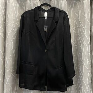 Marla Wynne, Wynne Layers Elegant Black Jacket Ladies Size 1X NWT, sheer.